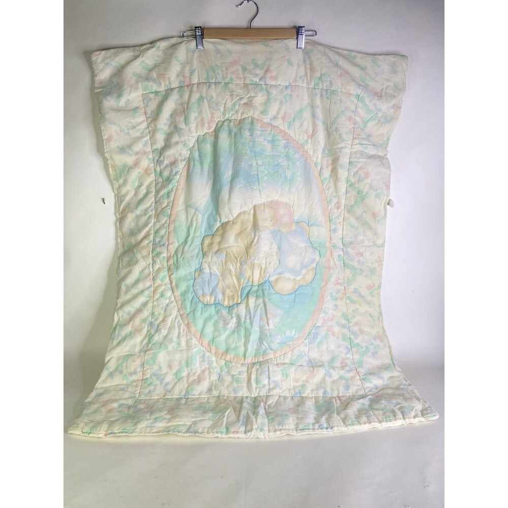 Vintage Dundee Pastel Bear Family Cub Crib Comforter USA Baby Blanket Quilt
